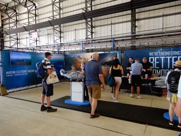 Group of people at Yeovilton exhibition stand