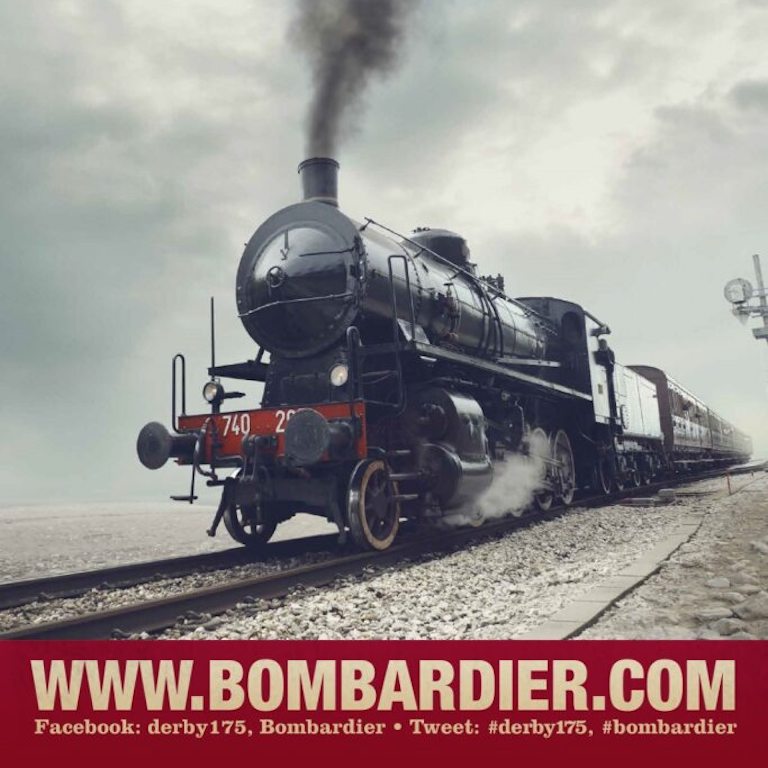 Steam engine on a track