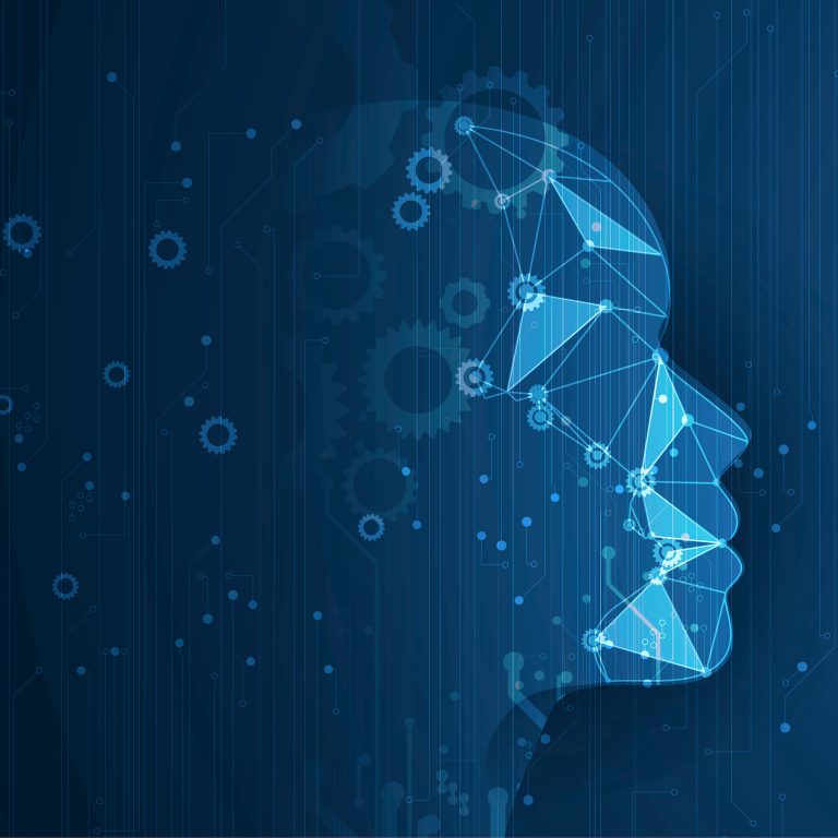 Abstract face silhouette