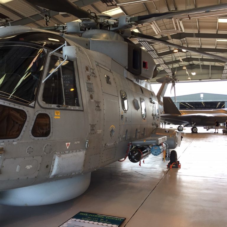 Helicopter side front view